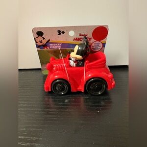 Disney Mickey Mouse Pull Back Car Toy Red Funhouse NWT